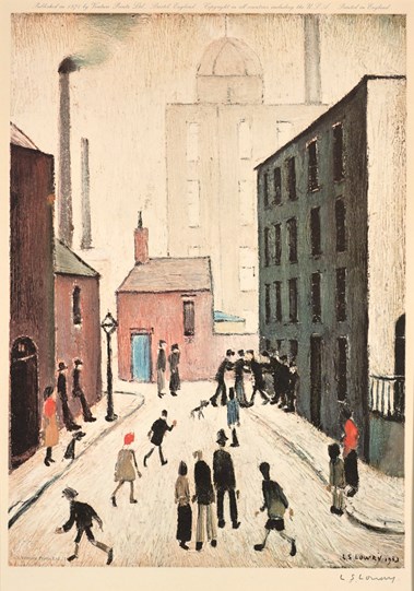 Industrial Scene, 1974 by L.S. Lowry - Offset lithograph on wove paper